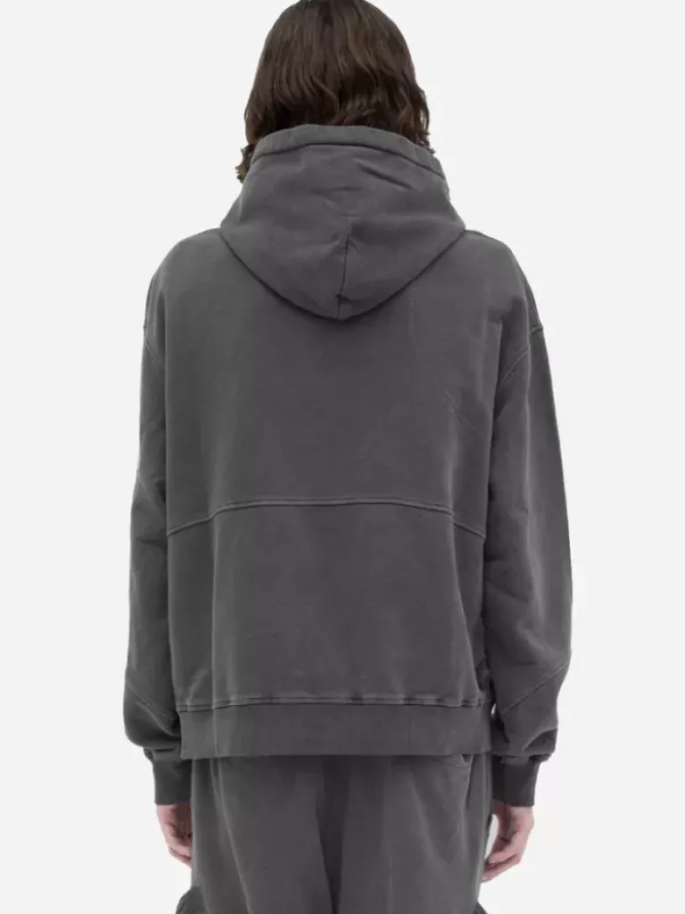 Men C2H4 002 - Cold-Dye Panelled Hoodie