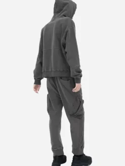 Men C2H4 002 - Cold-Dye Panelled Hoodie