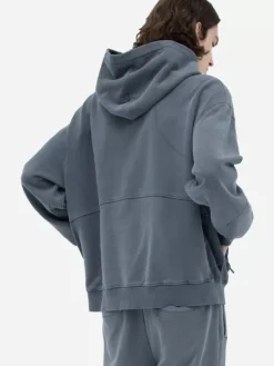 Men C2H4 002 - Cold-Dye Panelled Hoodie