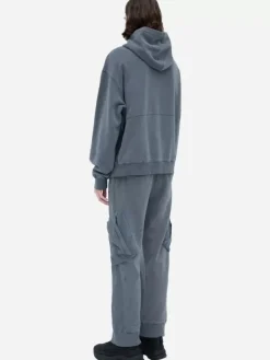 Men C2H4 002 - Cold-Dye Panelled Hoodie