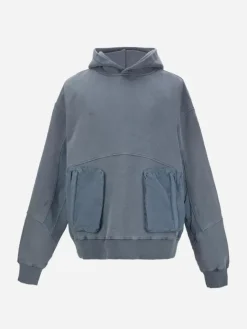 Men C2H4 002 - Cold-Dye Panelled Hoodie