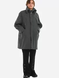 Men C2H4 006 - Continuous Zipper Quilted Coat