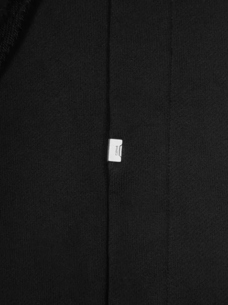 Men C2H4 005 - Contrast Raw Edge Sweater Hoodie