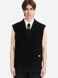 Men C2H4 005 - Deep V-Neck Knit Vest