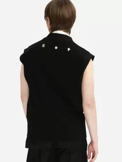 Men C2H4 005 - Deep V-Neck Knit Vest