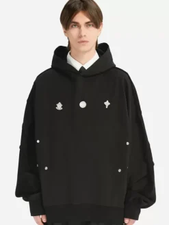 Men C2H4 005 - Detachable Scarf Double Layer Hoodie