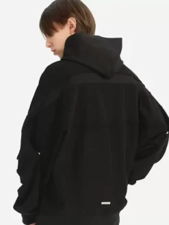 Men C2H4 005 - Detachable Scarf Double Layer Hoodie