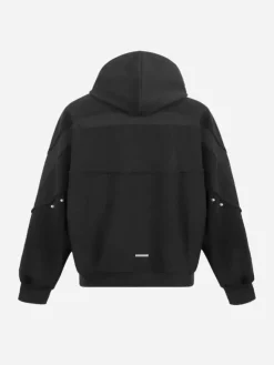 Men C2H4 005 - Detachable Scarf Double Layer Hoodie
