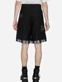 Men C2H4 003 - Distressed Layered Sequin Tailored Shorts