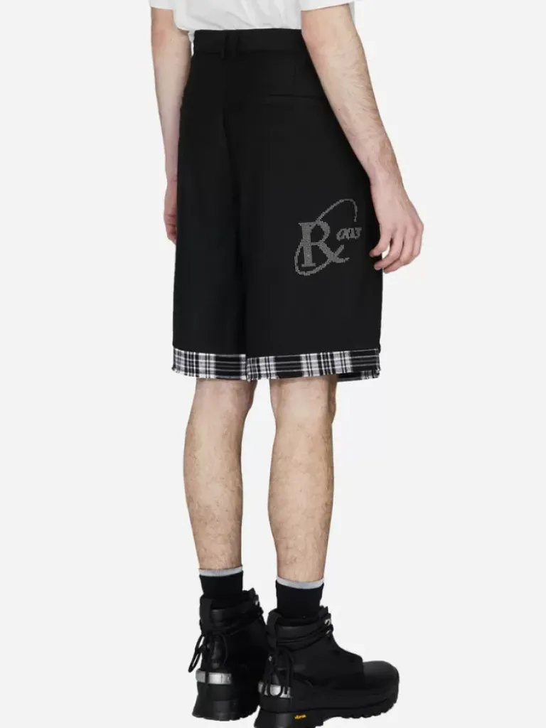 Men C2H4 003 - Distressed Layered Sequin Tailored Shorts
