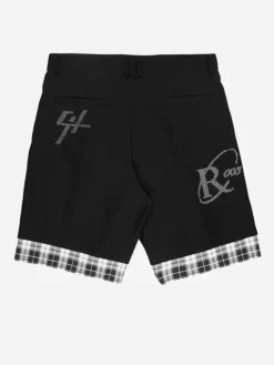 Men C2H4 003 - Distressed Layered Sequin Tailored Shorts