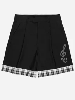 Men C2H4 003 - Distressed Layered Sequin Tailored Shorts