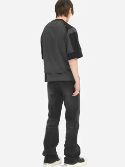 Men C2H4 005 - Distressed Panelled Vagrant T-Shirt