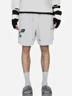 Men C2H4 003 - Distressed Sweat Shorts