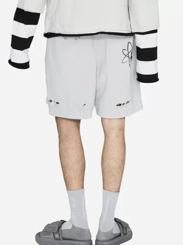 Men C2H4 003 - Distressed Sweat Shorts