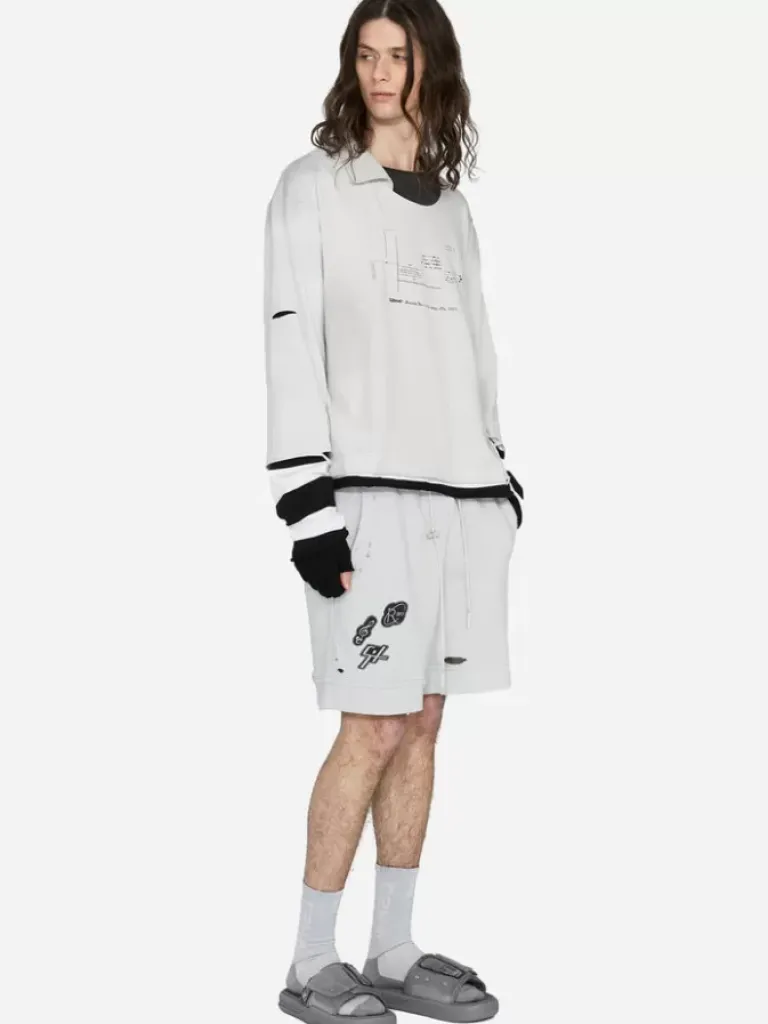 Men C2H4 003 - Distressed Sweat Shorts