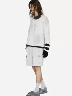 Men C2H4 003 - Distressed Sweat Shorts