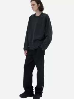 Men C2H4 002 - Distressed Tanktop Layered Crewneck