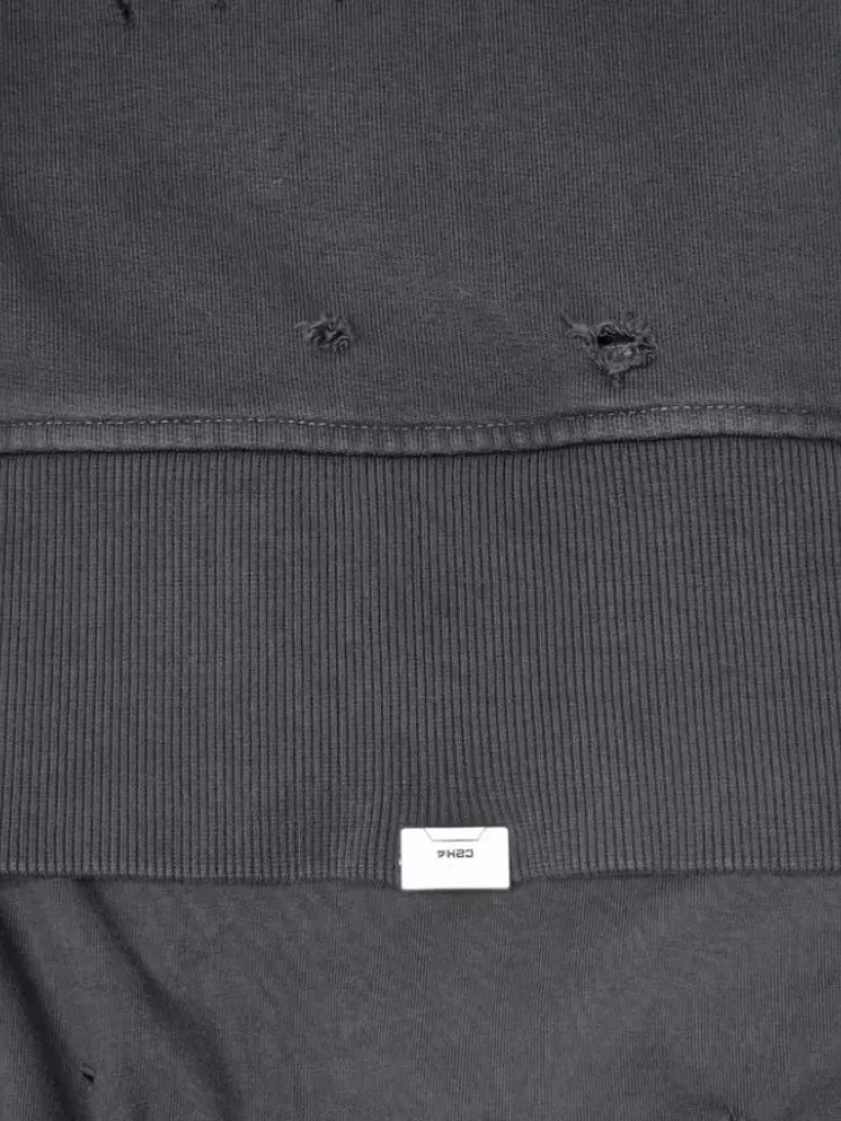 Men C2H4 002 - Distressed Tanktop Layered Crewneck