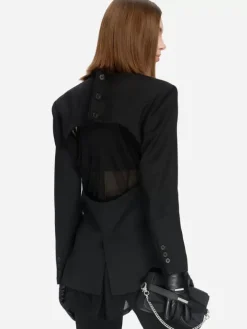 Women C2H4 005 - Double Layered Arch Tailored Jacket