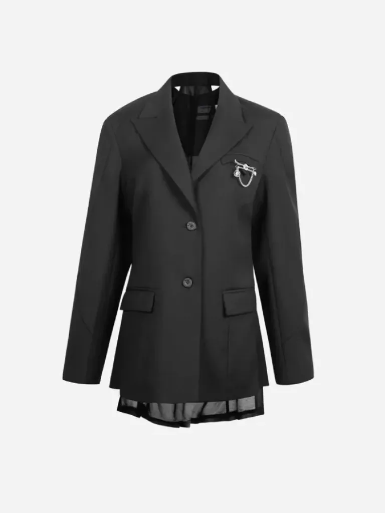 Women C2H4 005 - Double Layered Arch Tailored Jacket