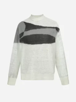 Men C2H4 005 - Ellipse Panelled Mohair Sweater