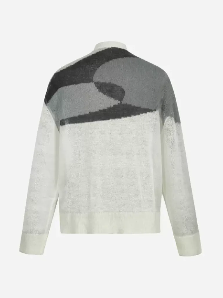 Men C2H4 005 - Ellipse Panelled Mohair Sweater