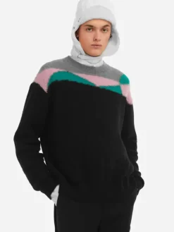 Men C2H4 006 - Ellipse Panelled Mohair Sweater