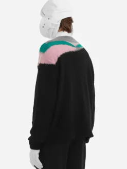 Men C2H4 006 - Ellipse Panelled Mohair Sweater