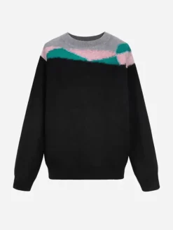 Men C2H4 006 - Ellipse Panelled Mohair Sweater