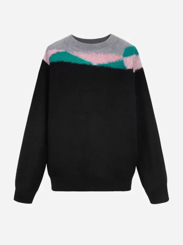 Men C2H4 006 - Ellipse Panelled Mohair Sweater
