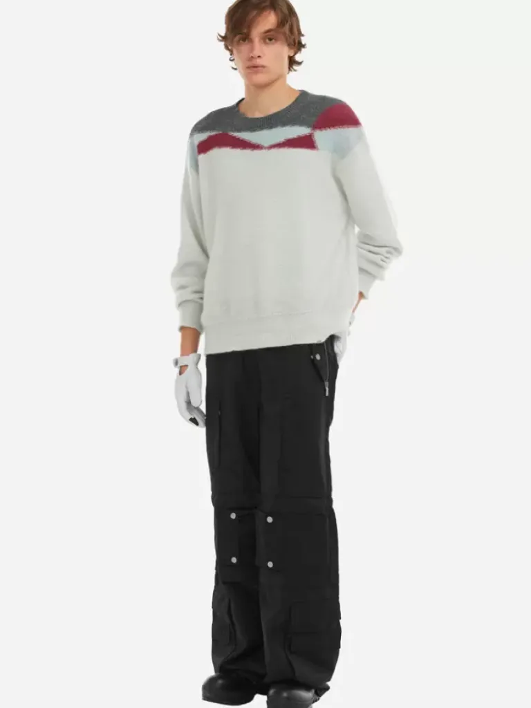 Men C2H4 006 - Ellipse Panelled Mohair Sweater