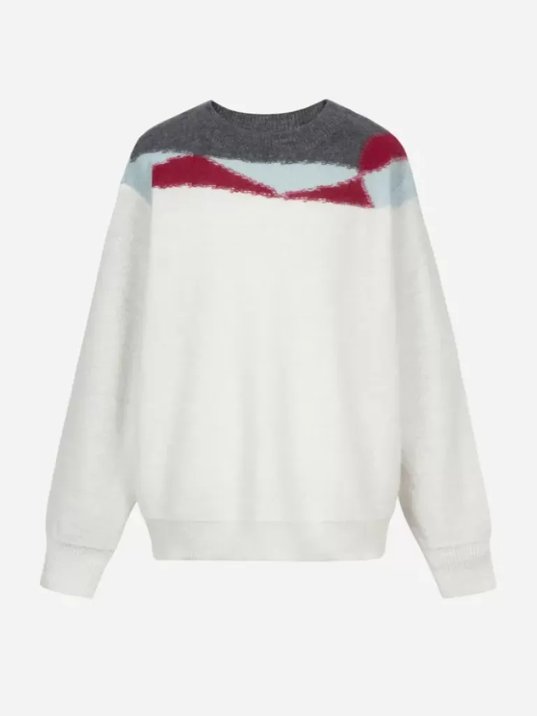 Men C2H4 006 - Ellipse Panelled Mohair Sweater