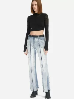 Women C2H4 005 - Emblem Button Jeans