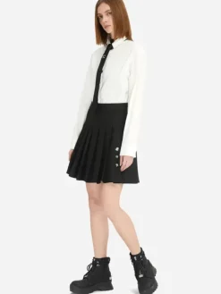 Women C2H4 005 - Emblem Pleated Miniskirt