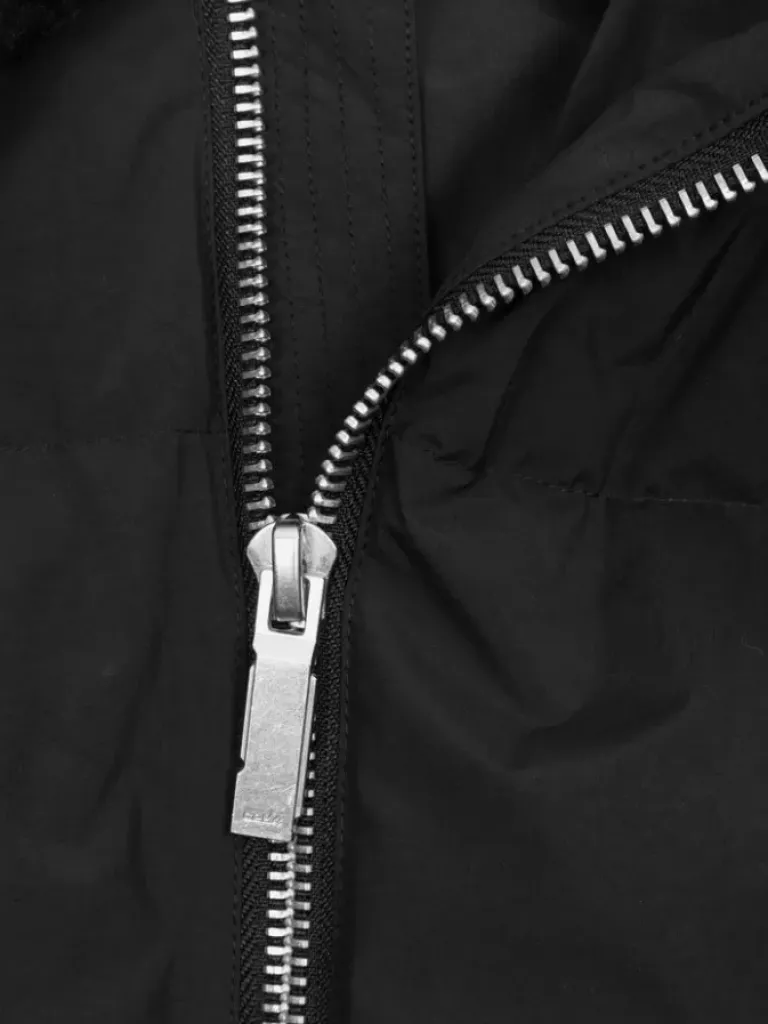 Men C2H4 004 - Faux-Fur Collar Stripe Down Jacket