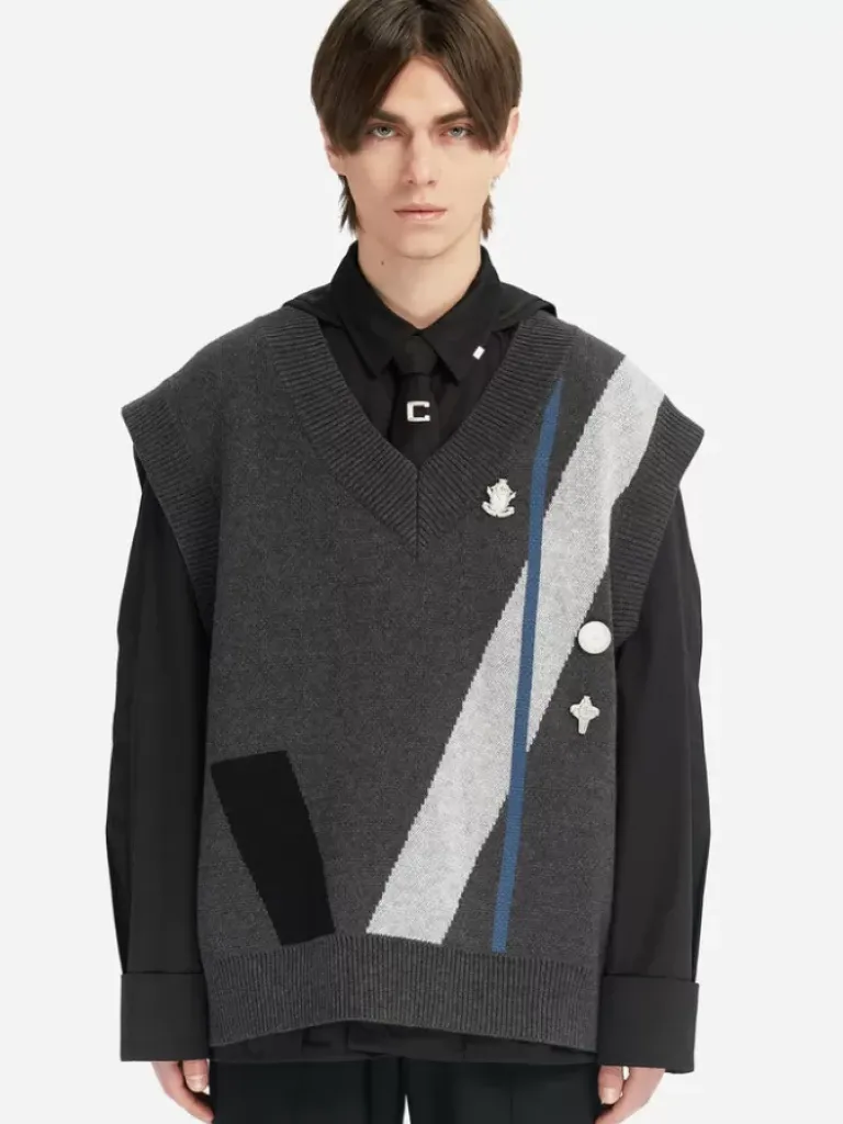 Men C2H4 005 - Geometry Knit Vest
