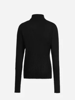 Women C2H4 006 - Hollow-Out Paneled Knit Sweater