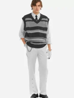 Men C2H4 006 - Hollow Out V-Neck Knit Vest
