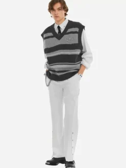 Men C2H4 006 - Hollow Out V-Neck Knit Vest