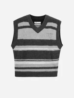 Men C2H4 006 - Hollow Out V-Neck Knit Vest