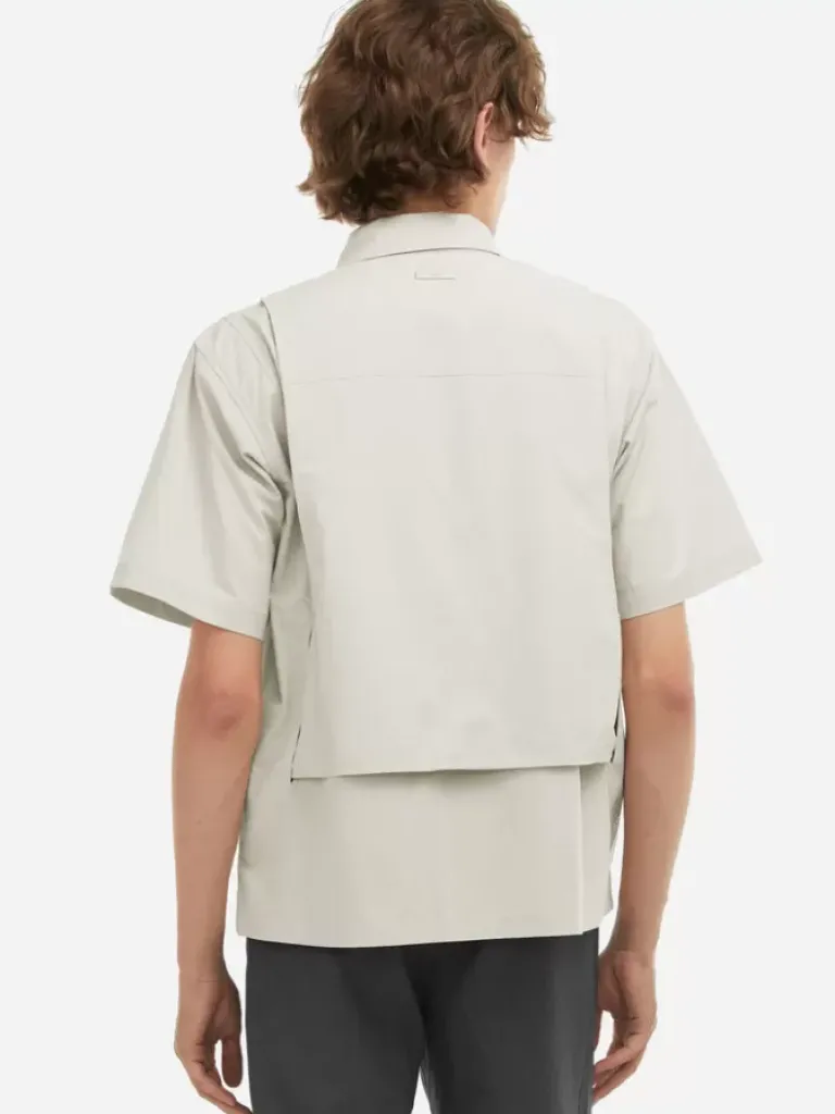 Men C2H4 006 - Intervein Layered Short-Sleeve Shirt