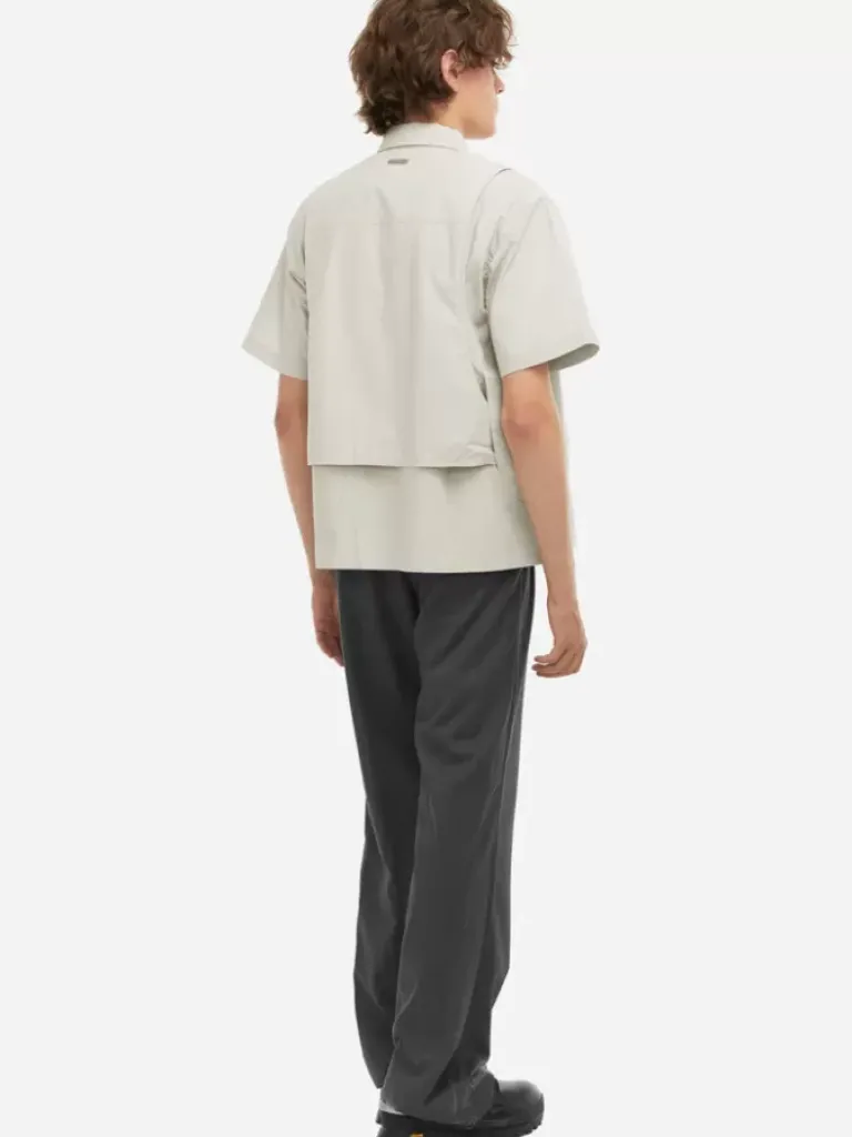 Men C2H4 006 - Intervein Layered Short-Sleeve Shirt