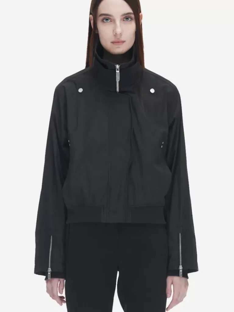 Women C2H4 002 - Intervein Panelled Double Collar Jacket