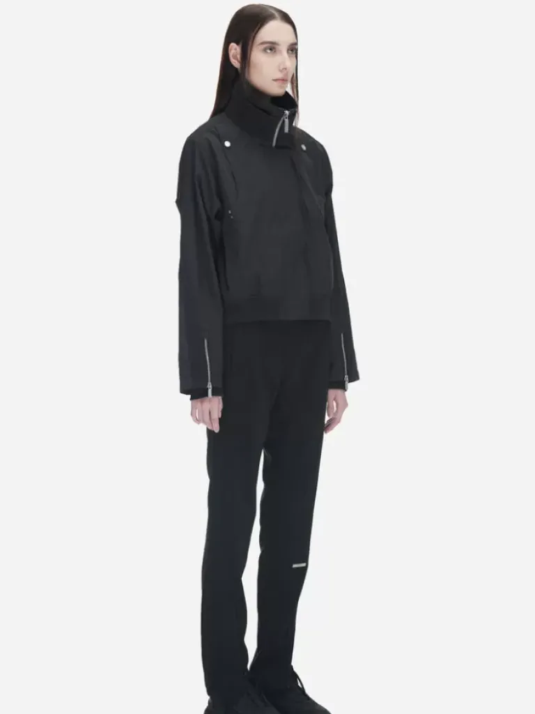Women C2H4 002 - Intervein Panelled Double Collar Jacket