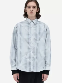 Men C2H4 002 - Intervein Panelled Shirt