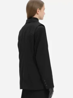 Women C2H4 004 - Layered Arc Cutting Tailored Jacket