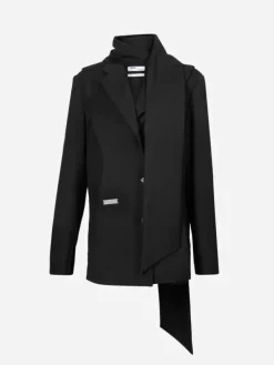 Women C2H4 004 - Layered Arc Cutting Tailored Jacket