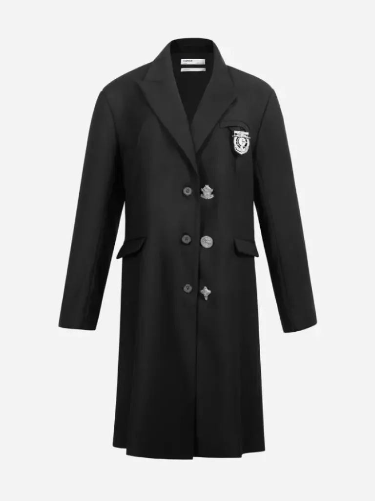Women C2H4 005 - Layered Cut Out Tailored Coat