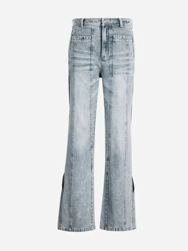 Women C2H4 005 - Layering Paneled Cut-Out Jeans